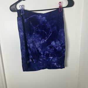 Stretta NWT Blue Bandage Bodycon Skirt Size M Textured Zip Back